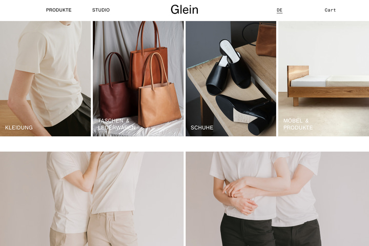 Glein Atelier & Shop website preview
